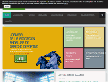 Tablet Screenshot of derechodeportivo.org